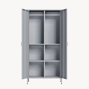 Armario Ropero Esteli 2 percheros 4 estantes 170x80x45cm - [en.casa] 