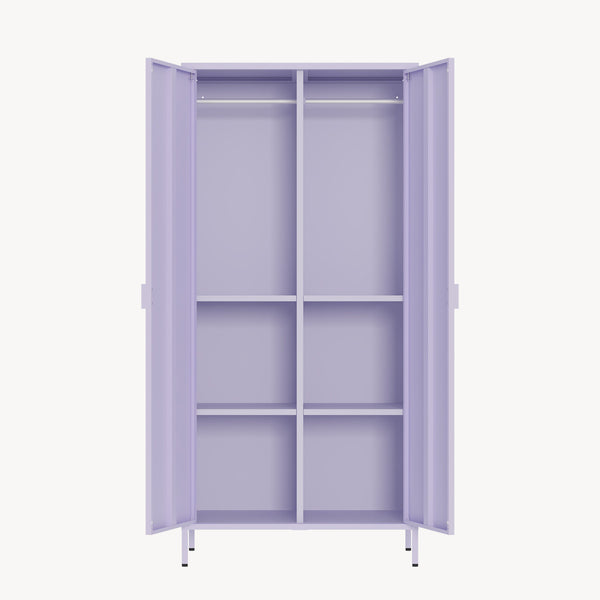 Armario Ropero Esteli 2 percheros 4 estantes 170x80x45cm - [en.casa] 