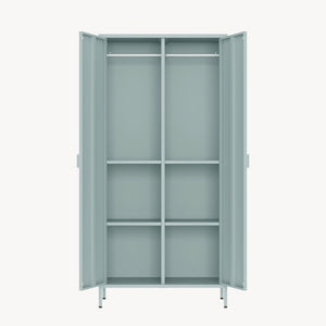 Armario Ropero Esteli 2 percheros 4 estantes 170x80x45cm - [en.casa] 