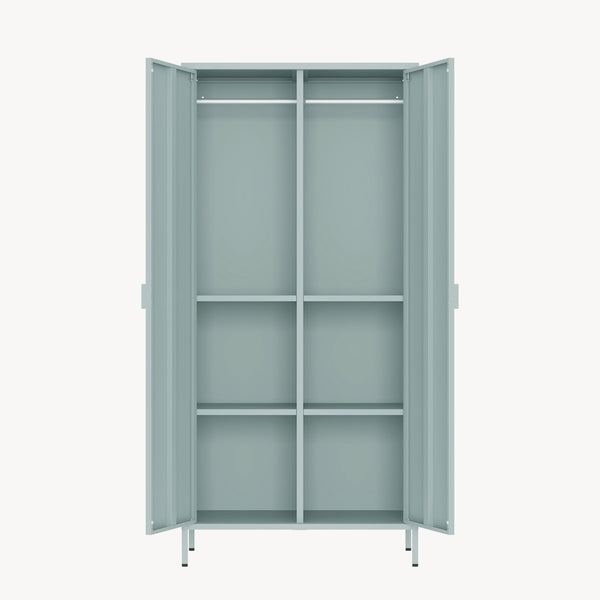 Armario Ropero Esteli 2 percheros 4 estantes 170x80x45cm - [en.casa] 