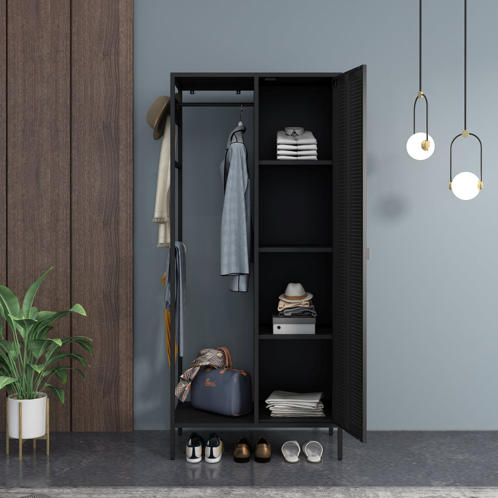 Armario Puumala 180x80x45 cm Metal [en.casa]