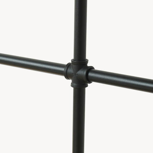 Barra para colgar ropa montaje en pared Kenävatka acero negro [en.casa]