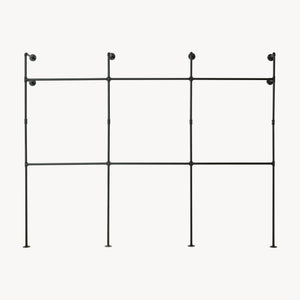 Barra para colgar ropa montaje en pared Kenävatka acero negro [en.casa]