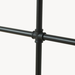 Barra para colgar ropa montaje en pared Kenävatka acero negro [en.casa]
