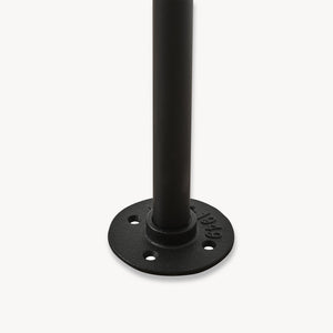 Barra para colgar ropa montaje en pared Kenävatka acero negro [en.casa]