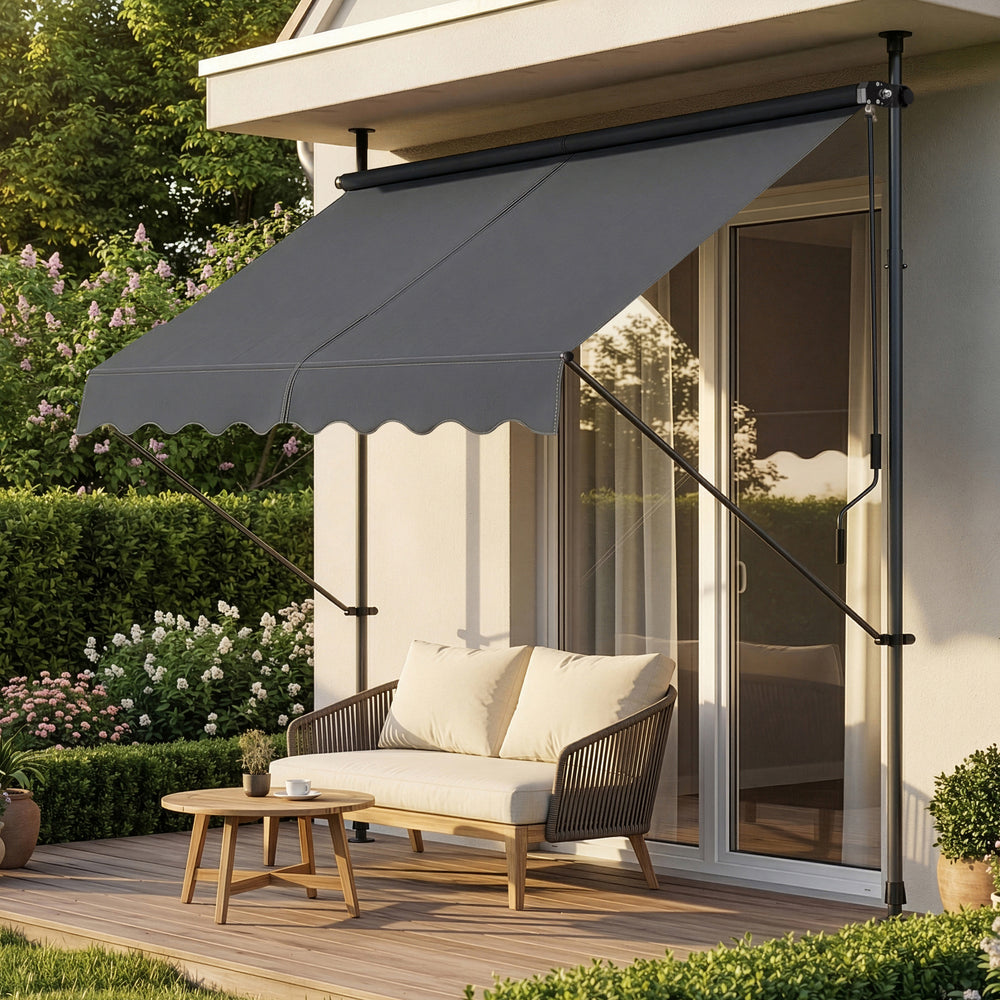 Toldo articulado con armazón Stem enrollable - acero /poliéster [pro.tec]