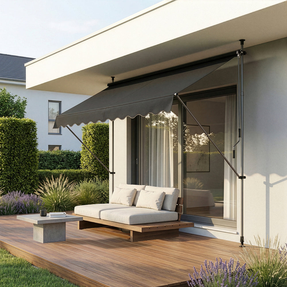 Toldo articulado con armazón Stem enrollable - acero /poliéster [pro.tec]