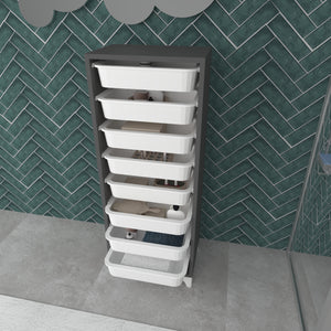 Cómoda Lurøy con 8 cestas de almacenamiento en varios colores [en.casa]