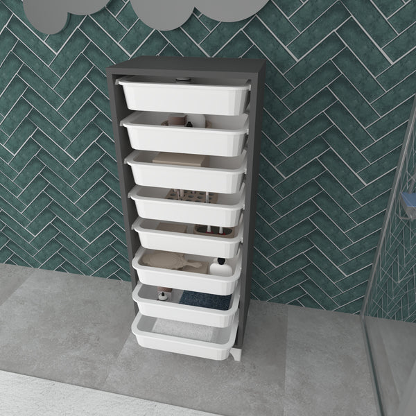 Cómoda Lurøy con 8 cestas de almacenamiento en varios colores [en.casa]