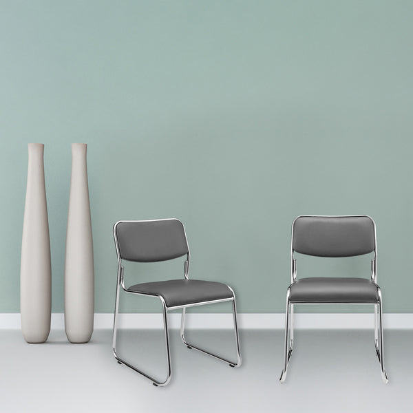 Silla de conferencia juego de 4 con tapizado de cuero sintético en varios colores [pro.tec]