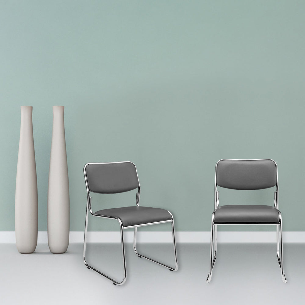 Silla de conferencia set de 4 tapizado en cuero sintético en varios colores [pro.tec] - premiumXL