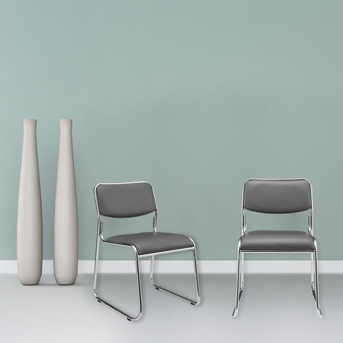 Silla de conferencia juego de 4 con tapizado de cuero sintético en varios colores [pro.tec]