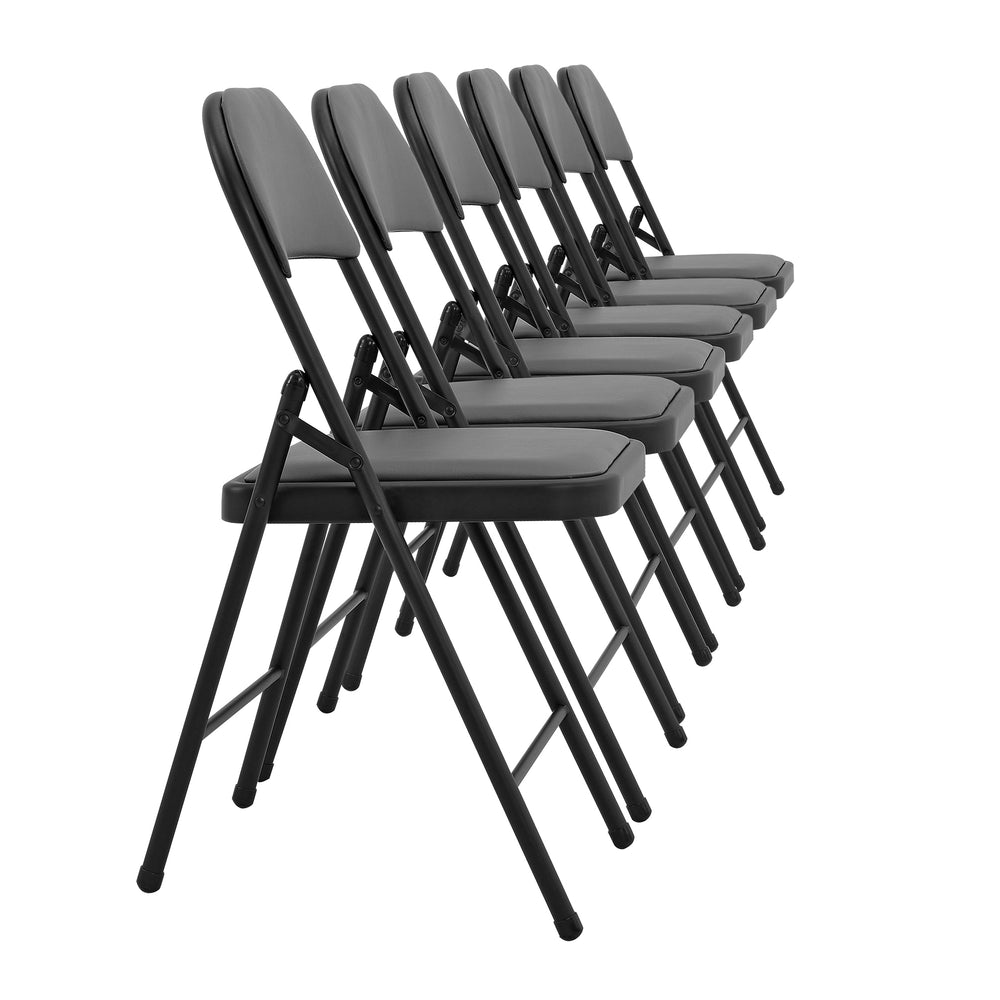 Silla de conferencia set de 6 de cuero sintético en varios colores [pro.tec] - premiumXL