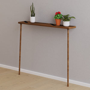 Consola Holmsland de madera 70x80x14 cm [en.casa]