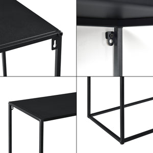 Mesa consola metal negro en varios tamaños [en.casa]