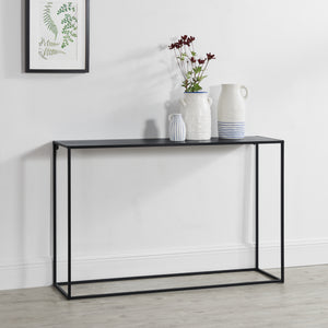 Mesa consola metal negro en varios tamaños [en.casa]