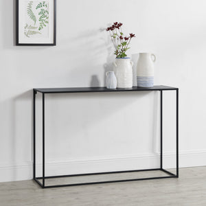 Mesa consola metal negro en varios tamaños [en.casa]