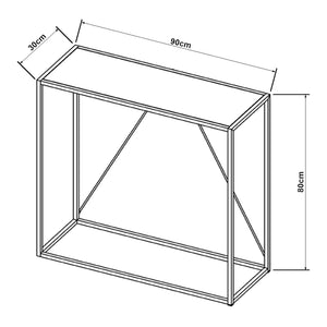 Mesa consola Austevoll 90x30x80cm en varios colores [en.casa]