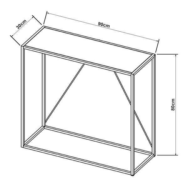 Mesa consola Austevoll 90x30x80cm en varios colores [en.casa]
