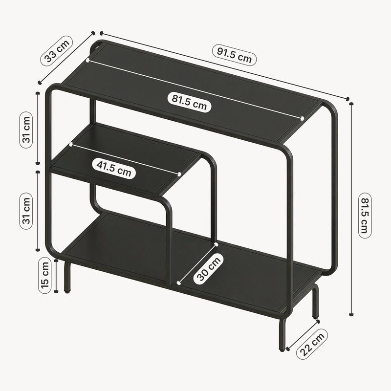Esquema acotado Mesa consola Færder Metal [en.casa]