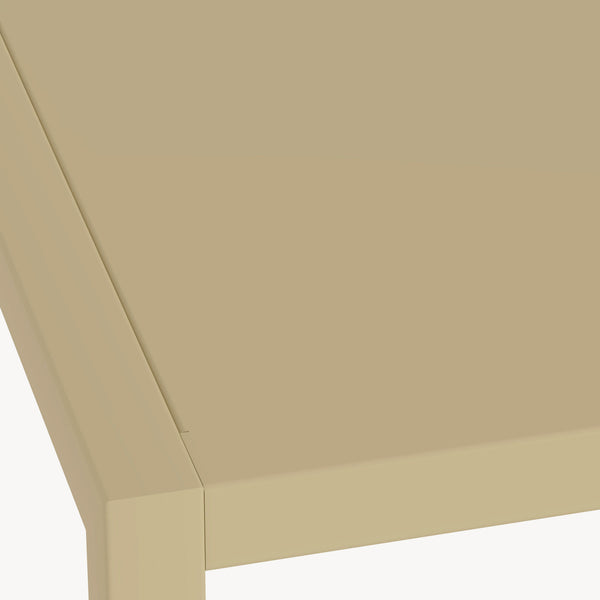 Mesa consola Strömstad 2 estantes acero 80x80x26cm - [en.casa]