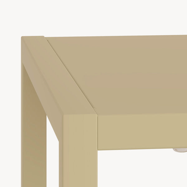 Mesa consola Strömstad 2 estantes acero 80x80x26cm - [en.casa]