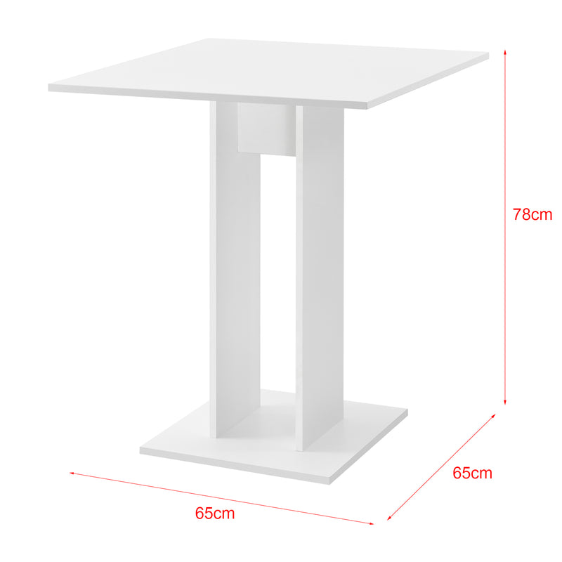Esquema acotado Mesa de comedor Lindesnes 65x65x78 cm en varios colores en.casa