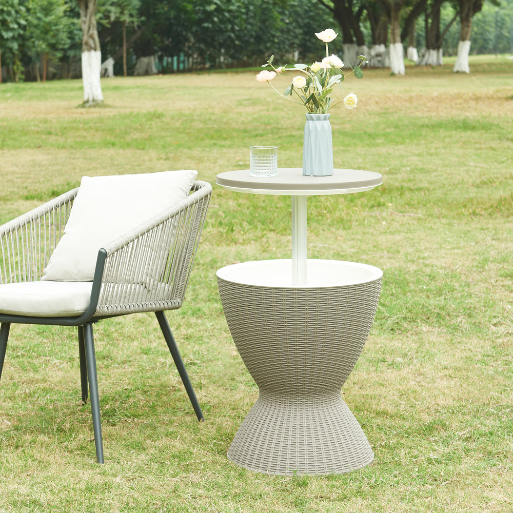 Mesa nevera Atessa exterior 30 L plástico 58xØ49cm [casa.pro]