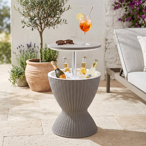 Mesa nevera Atessa exterior 30 L plástico 58xØ49cm [casa.pro]