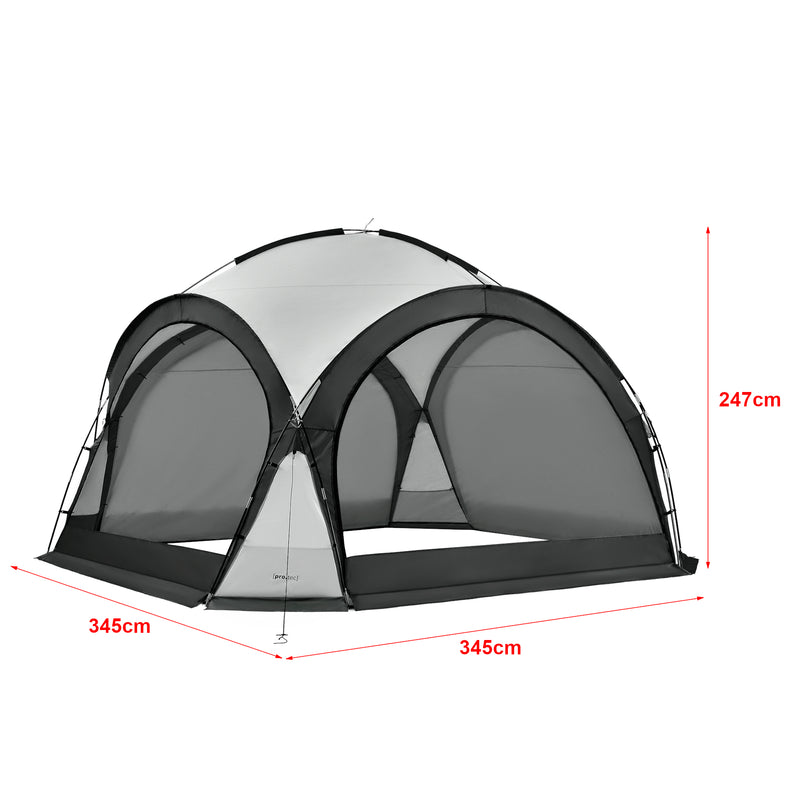 Esquema acotado Pabellón LED Grästorp Carpa de fiesta Pabellón de jardín en varios colores [pro.tec]