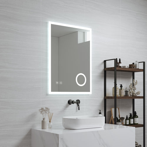 Espejo de baño LED Scafa blanco en varios tamaños [pro.tec] - premiumXL