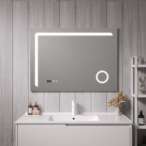Espejo de baño LED Chambave color plateado en varios tamaños [pro.tec] - premiumXL