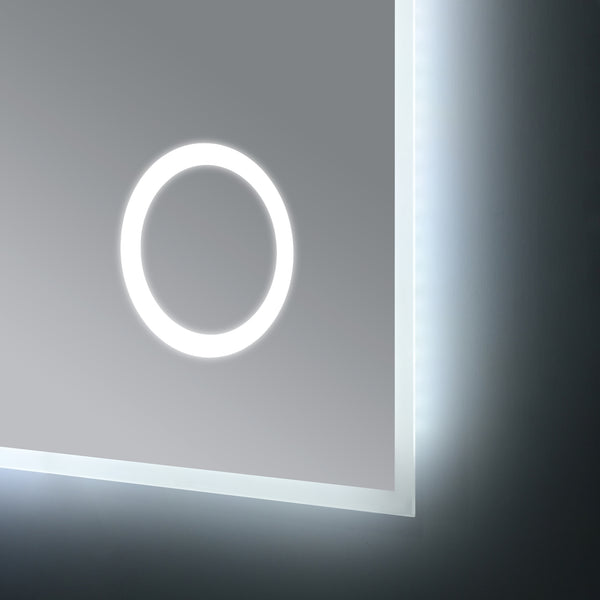 Espejo de baño LED Lizzano blanco en varios tamaños [pro.tec]