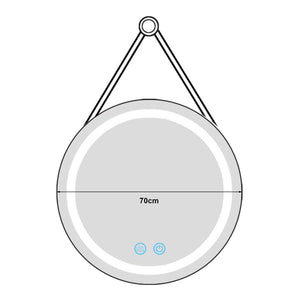 Espejo de baño LED Picerno con soporte dorado en varios tamaños [pro.tec]