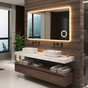 Espejo de baño LED Racale blanco en varios tamaños [pro.tec]