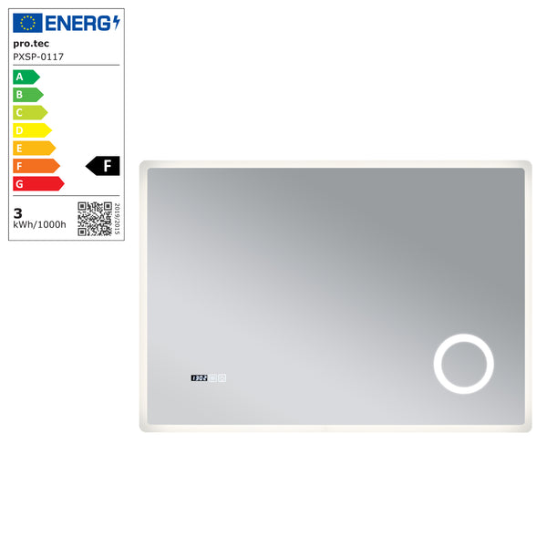 Espejo de baño LED Racale blanco en varios tamaños [pro.tec]