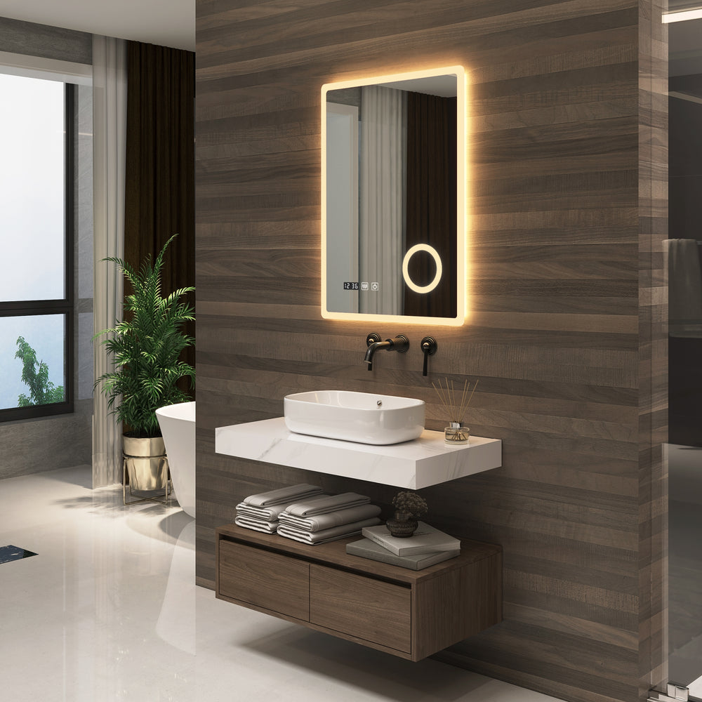 Espejo de baño LED Racale blanco en varios tamaños [pro.tec] - premiumXL