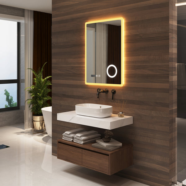 Espejo de baño LED Racale blanco en varios tamaños [pro.tec]