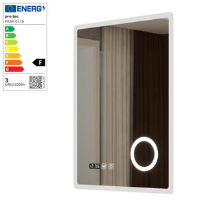 Espejo de baño LED Racale blanco en varios tamaños [pro.tec]