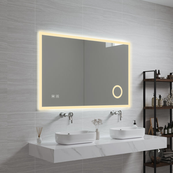 Espejo de baño LED Scafa blanco en varios tamaños [pro.tec]