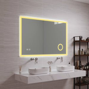 Espejo de baño LED Scafa blanco en varios tamaños [pro.tec]