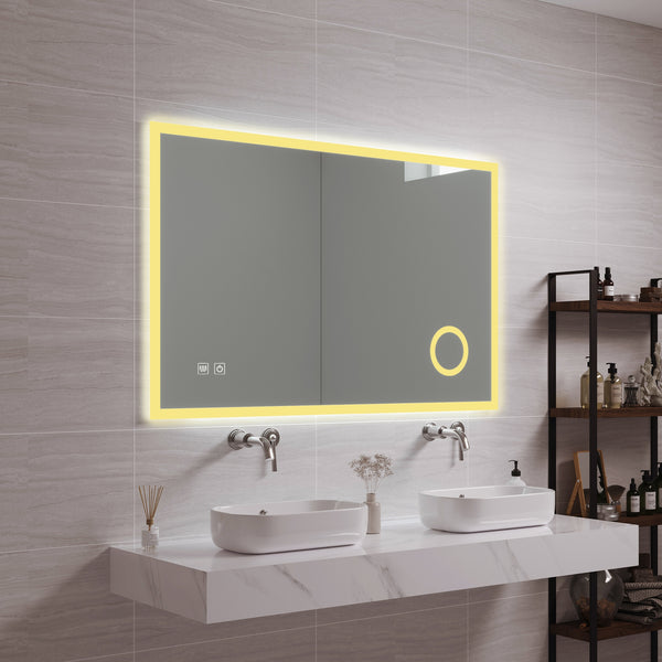 Espejo de baño LED Scafa blanco en varios tamaños [pro.tec]