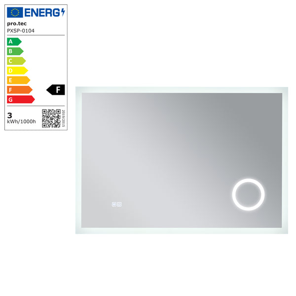 Espejo de baño LED Scafa blanco en varios tamaños [pro.tec]