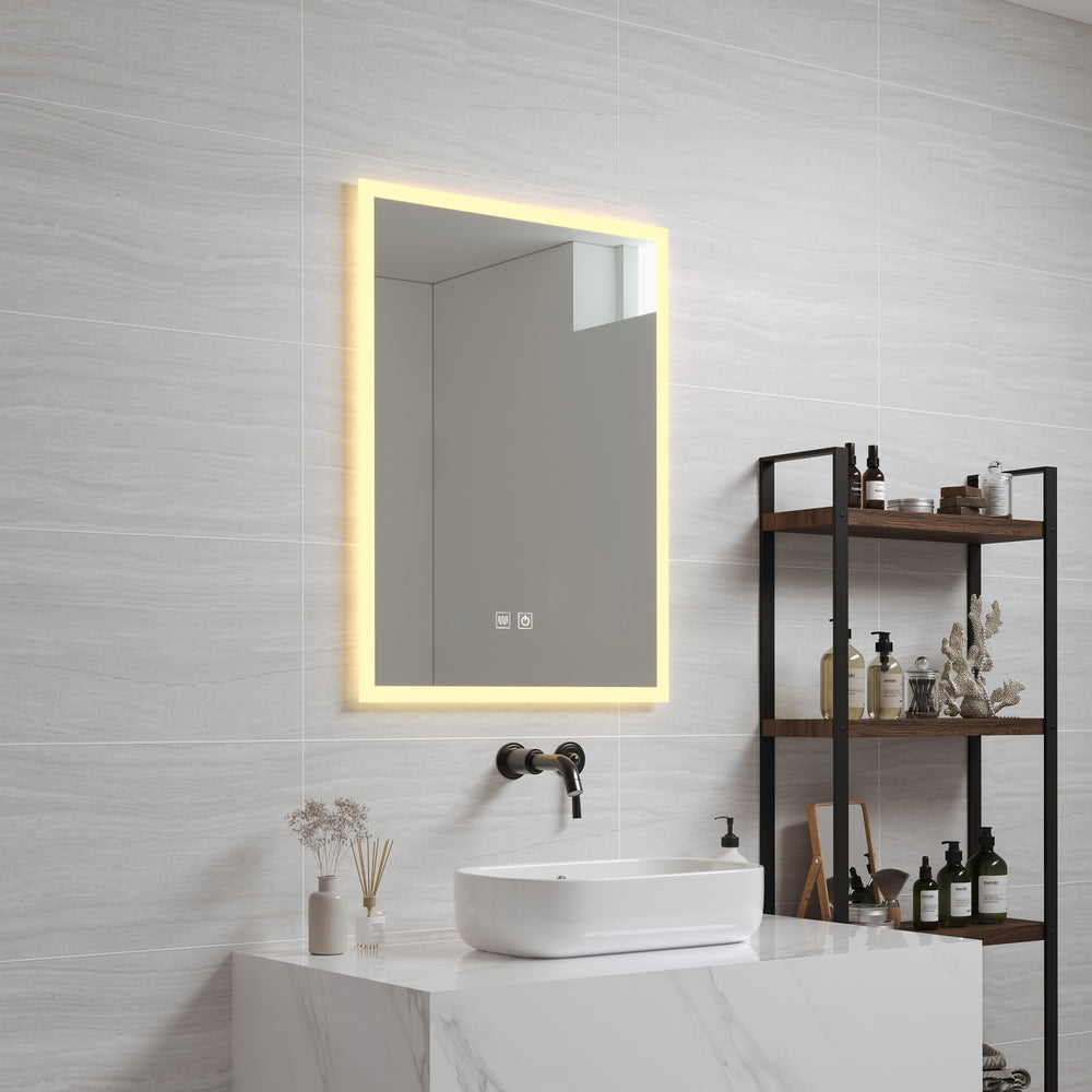 Espejo de baño LED Scafa blanco en varios tamaños [pro.tec] - premiumXL