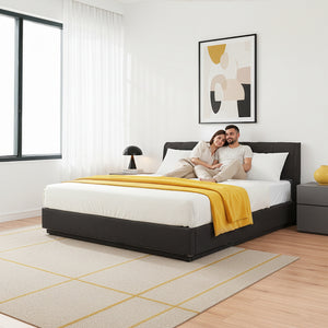 Cama tapizada LED Tröstiar [en.casa]