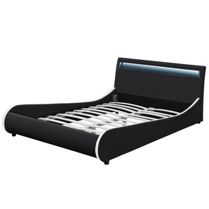 Cama tapizada LED Valencia en varios colores y tamaños [Corium]