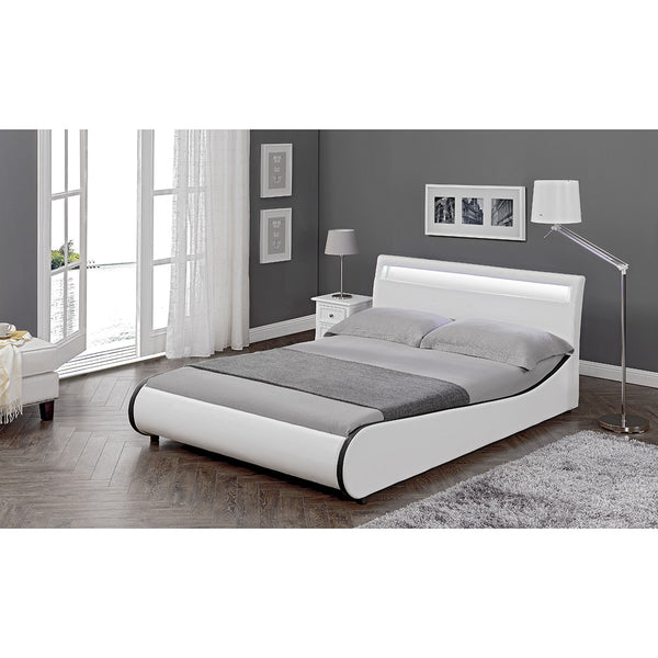 Cama tapizada LED Valencia en varios colores y tamaños [Corium]
