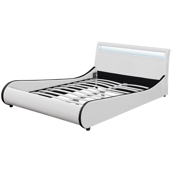 Cama tapizada LED Valencia en varios colores y tamaños [Corium]