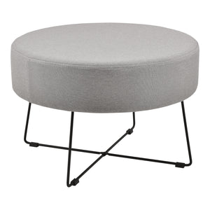 Mesa de centro Nelson Ø 60 cm Tapizado Gris/Negro en.casa