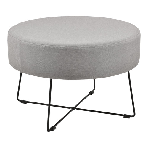 Mesa de centro Nelson Ø 60 cm Tapizado Gris/Negro en.casa